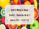 Unit 3 Mary’s diary 第4課時(shí)（Parts 6a, 6b & 7）（課件+素材）2023--2024學(xué)年Join in 外研劍橋英語(yǔ)六年級(jí)下冊(cè)