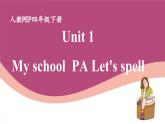 人教版PEP小学英语四年级下册Unit 1 My school PA Let's spell 优质课件+教案+练习+动画素材