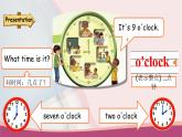 人教版PEP小学英语四年级下册Unit 2 What time is it PA Let's learn优质课件+教案+练习+动画素材