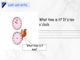 【核心素養(yǎng)】人教版PEP小學(xué)英語四年級下冊 Unit 2《What time is it》PC 第六課時Read and write&let's check&story time課件+教案