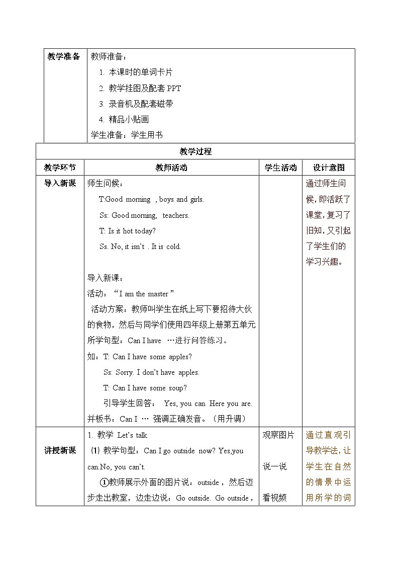 【核心素养】人教版PEP小学英语四年级下册 Unit 3《Weather》PA 第一课时let’s talk 课件+教案02