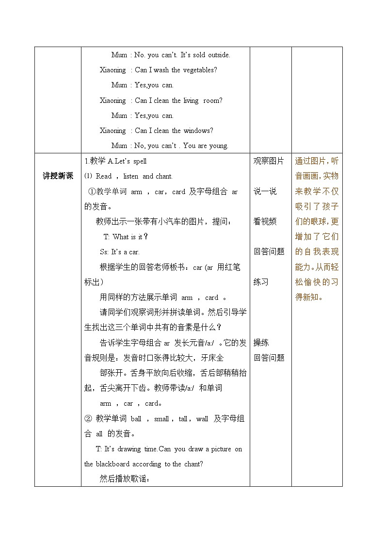 【核心素养】人教版PEP小学英语四年级下册 Unit 3《Weather》PA 第三课时let’s spell 课件+教案03