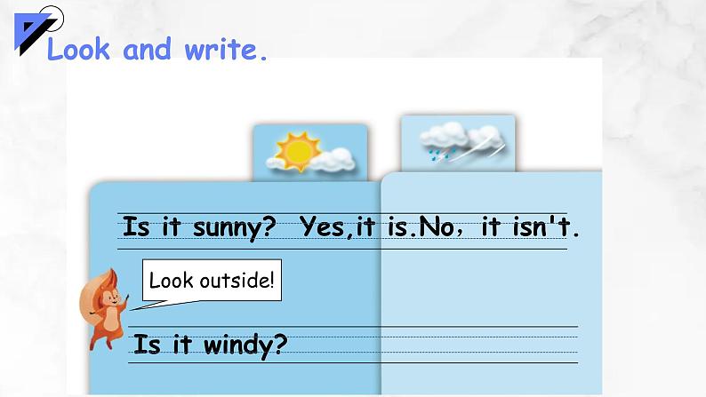 【核心素养】人教版PEP小学英语四年级下册 Unit 3《Weather》PB+C 第六课时Read and write&let's check&story time 课件+教案07