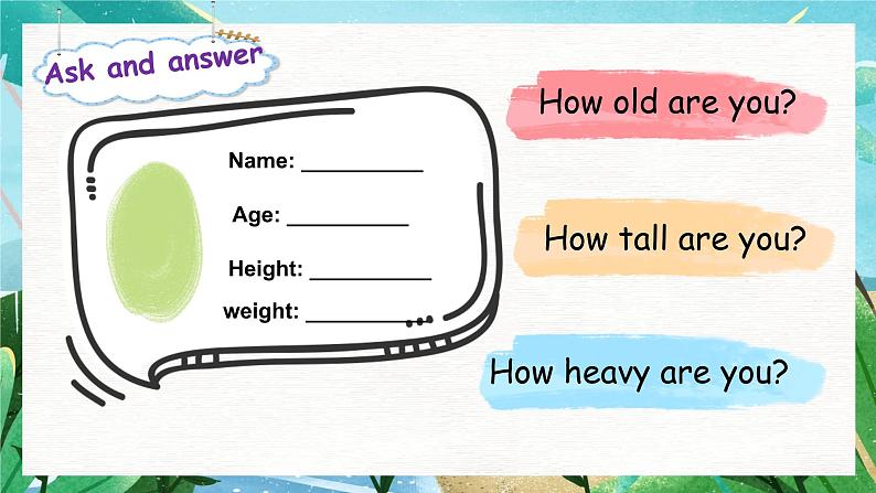 Unit 1 How tall are you PB Read and write 课件第5页