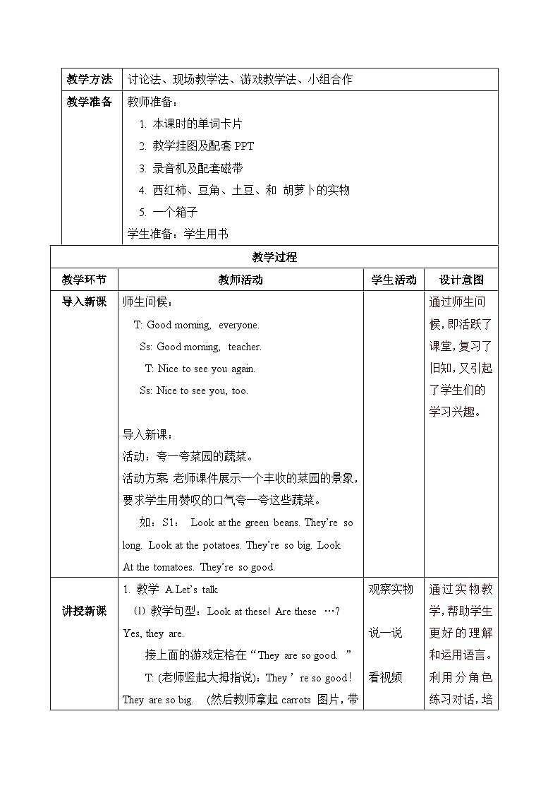 【核心素养】人教版PEP小学英语四年级下册 Unit 4《At the farm》PA 第一课时let’s talk 课件+教案02