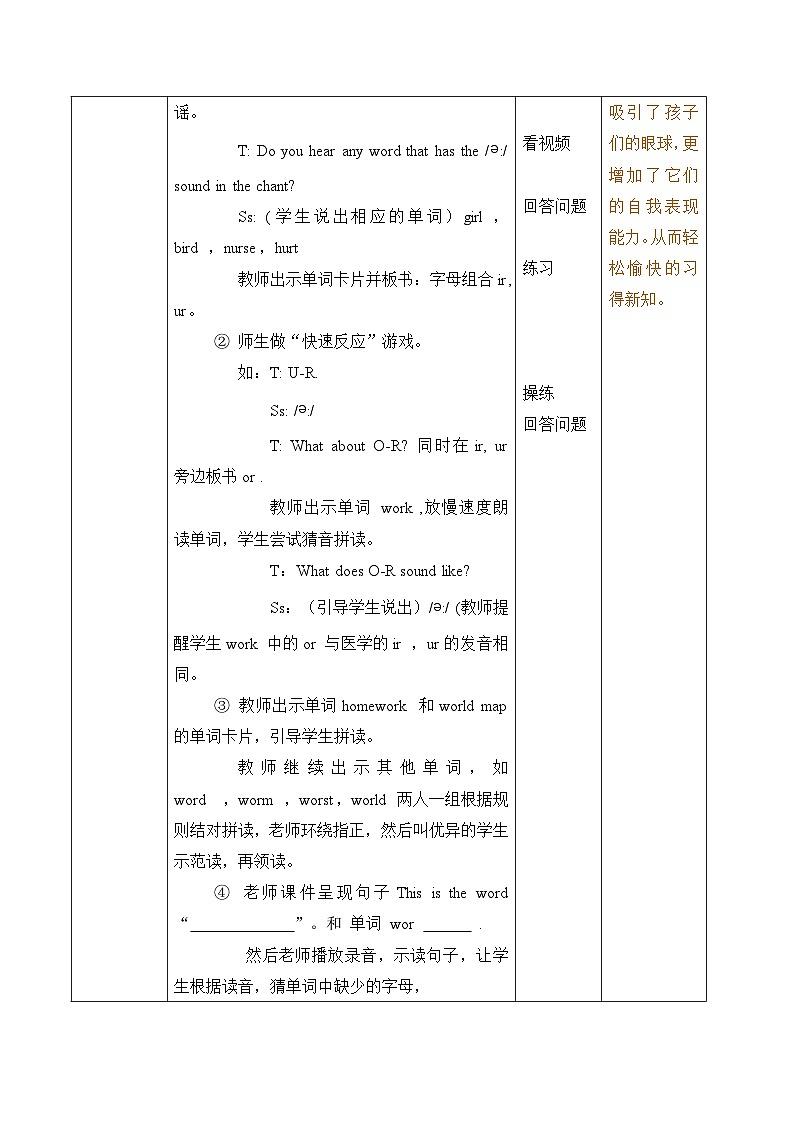 【核心素养】人教版PEP小学英语四年级下册 Unit 4《At the farm》PA 第三课时let’s spell 课件+教案03
