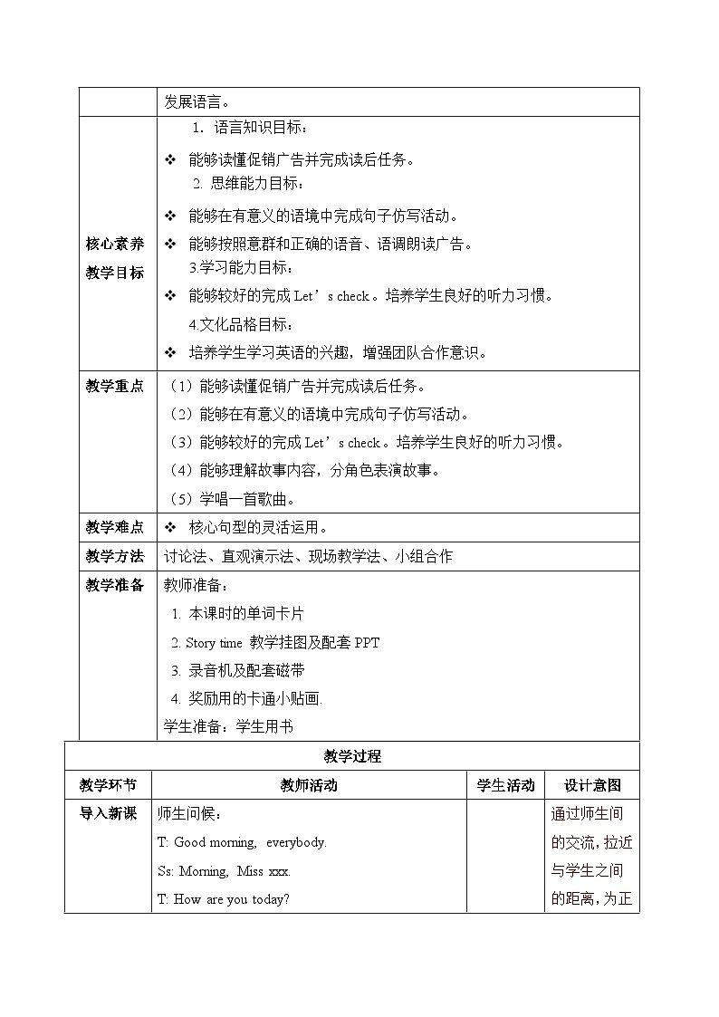 【核心素养】人教版PEP小学英语四年级下册 Unit 6《Shopping》PB+C 第六课时Read and write&let's check&story time 课件+教案02