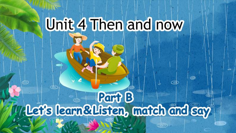 人教版PEP英语六下Unit4 第3课时Part B Let’s learn & Listen, match and say课件+教案+音视频（含教学反思）01