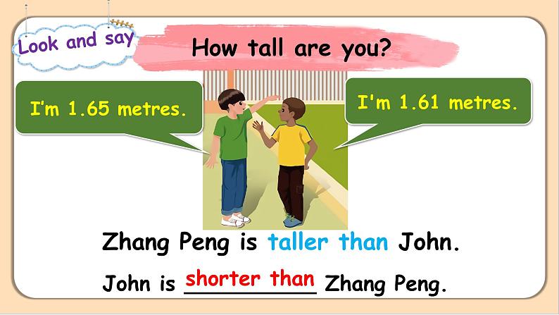 【素养达标】人教PEP版六年级下册-Unit 1 How tall are you PA let's talk（课件+教案+习题）08