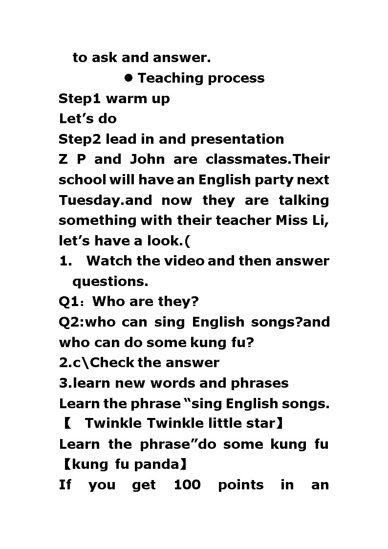 Unit 4 What can you do_ Part A let’s talk （教学设计）人教PEP版英语五年级上册02