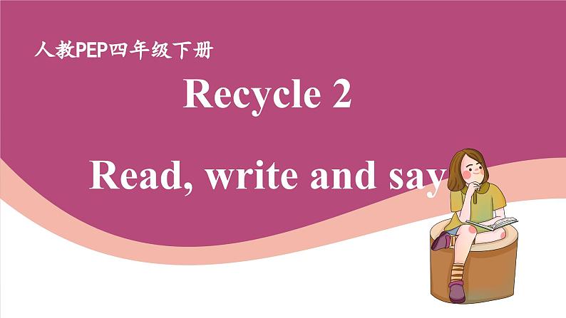 人教版PEP小学英语四年级下册 Recycle 2 Lesson 2 优质课件+教案+动画素材01