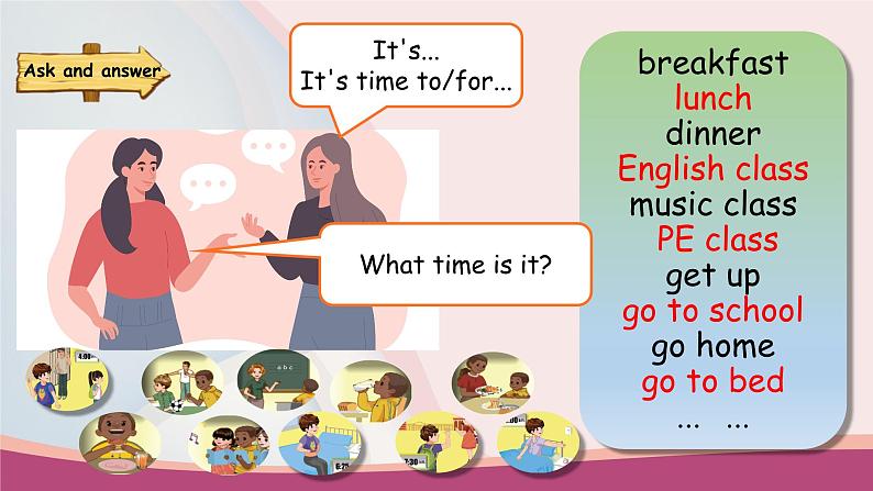 人教版PEP小学英语四年级下册Unit 2 What time is it PB Read and write质课件+教案+练习+动画素材05