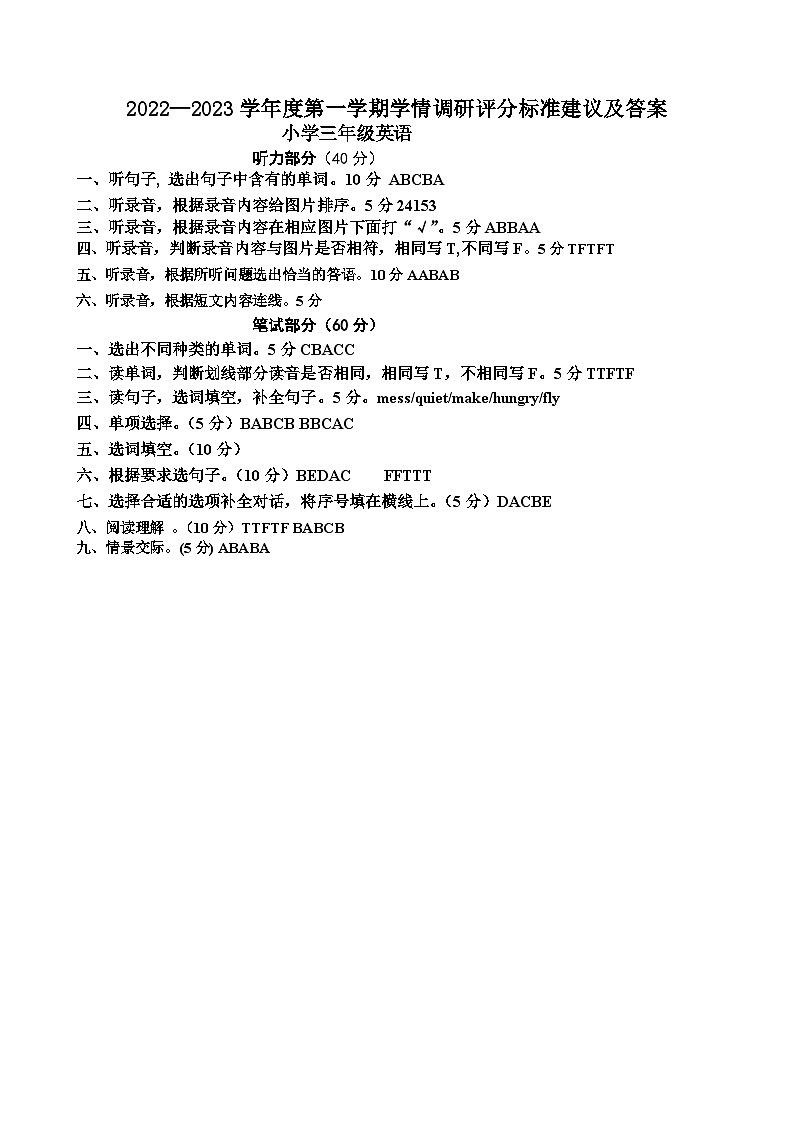 2022.12小学英语评分标准建议及答案(1)(2)第1页
