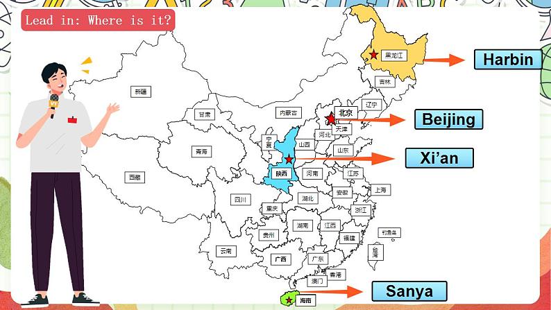 【趣味公开课课堂】外研版三起英语六下 Module2 Unit2 It will snow in Harbin 课件04