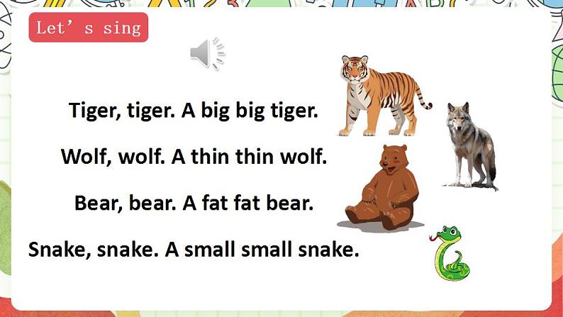 冀教版三起英语三下 Unit 2  Lesson 8 《Tigers and bears》课件+素材08