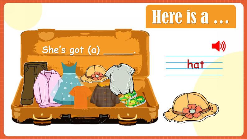 【趣味课堂】外研版三起英语三下 Module 10 Unit 1《 Here's a red hat》课件06