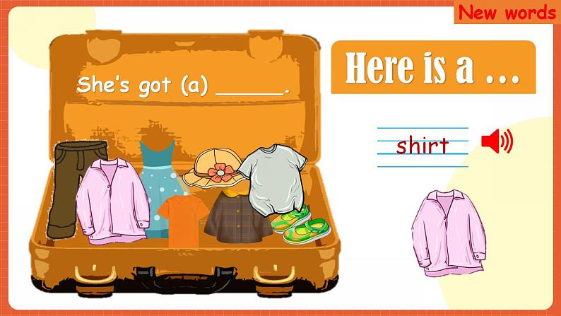 【趣味课堂】外研版三起英语三下 Module 10 Unit 1《 Here's a red hat》课件07