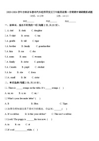 2023-2024学年吉林省长春市汽车经济开发区三年级英语第二学期期中调研模拟试题含答案