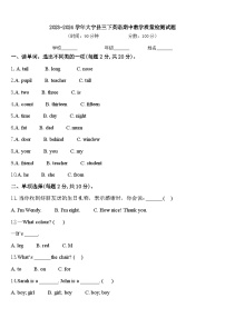 2023-2024学年大宁县三下英语期中教学质量检测试题含答案