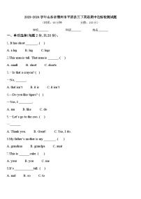 2023-2024学年山东省德州市平原县三下英语期中达标检测试题含答案