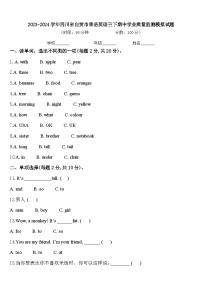 2023-2024学年四川省自贡市荣县英语三下期中学业质量监测模拟试题含答案