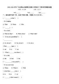 2023-2024学年广东省佛山市顺德区伦教小学英语三下期中联考模拟试题含答案