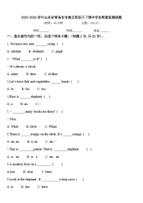 2023-2024学年山东省青岛市市南区英语三下期中学业质量监测试题含答案