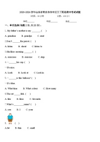 2023-2024学年山东省枣庄市市中区三下英语期中考试试题含答案