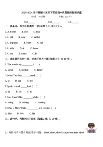 2023-2024学年旅顺口区三下英语期中质量跟踪监视试题含答案