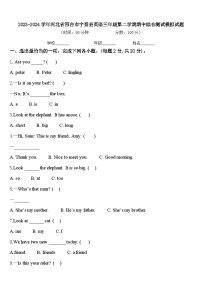 2023-2024学年河北省邢台市宁晋县英语三年级第二学期期中综合测试模拟试题含答案