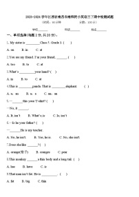 2023-2024学年江西省南昌市南师附小英语三下期中检测试题含答案