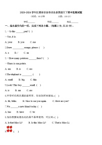 2023-2024学年江西省吉安市吉水县英语三下期中监测试题含答案