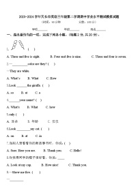 2023-2024学年天长市英语三年级第二学期期中学业水平测试模拟试题含答案