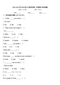 2023-2024学年电白县三年级英语第二学期期中考试试题含答案