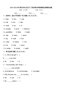 2023-2024学年黄冈市红安县三下英语期中质量跟踪监视模拟试题含答案