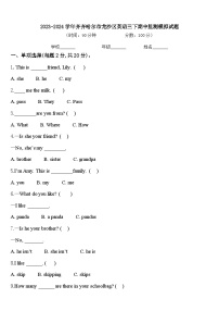 2023-2024学年齐齐哈尔市龙沙区英语三下期中监测模拟试题含答案