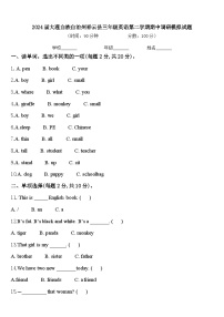 2024届大理白族自治州祥云县三年级英语第二学期期中调研模拟试题含答案