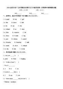 2024届四川省广元市苍溪县东溪片区三年级英语第二学期期中调研模拟试题含答案