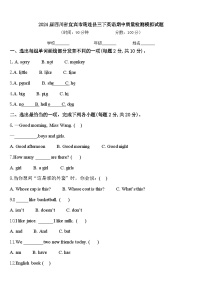 2024届四川省宜宾市筠连县三下英语期中质量检测模拟试题含答案