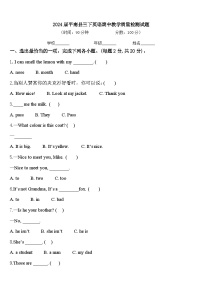 2024届平南县三下英语期中教学质量检测试题含答案