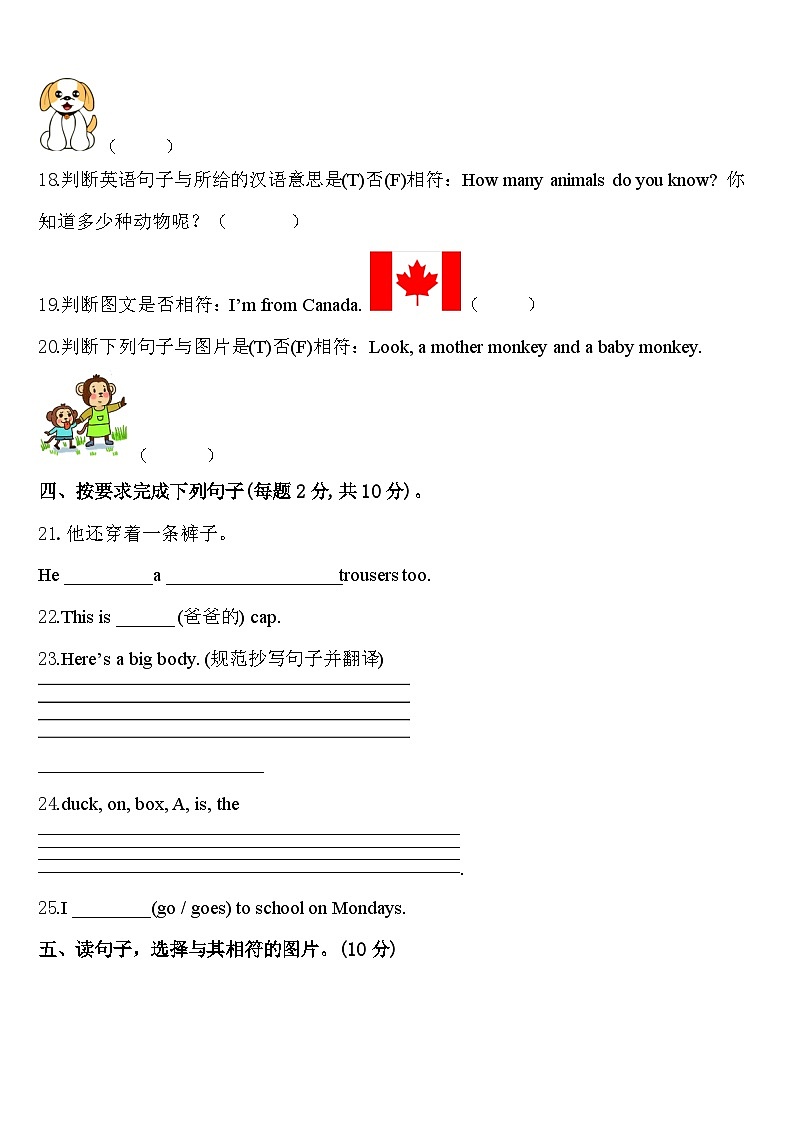 2024届平南县三下英语期中教学质量检测试题含答案第3页