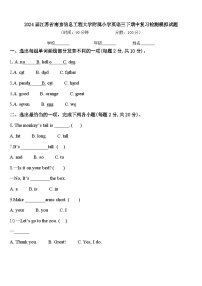 2024届江苏省南京信息工程大学附属小学英语三下期中复习检测模拟试题含答案