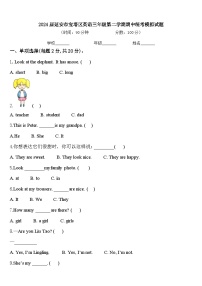 2024届延安市宝塔区英语三年级第二学期期中统考模拟试题含答案