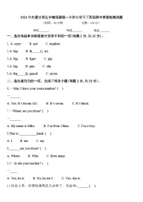 2024年内蒙古科左中旗保康镇一小学小学三下英语期中质量检测试题含答案