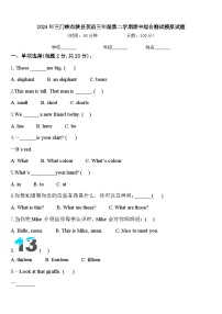 2024年三门峡市陕县英语三年级第二学期期中综合测试模拟试题含答案