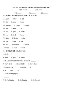 2024年广西壮族崇左市大新县三下英语期中综合测试试题含答案