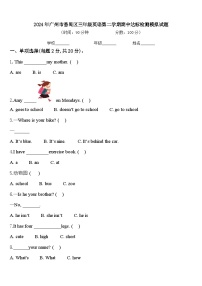 2024年广州市番禺区三年级英语第二学期期中达标检测模拟试题含答案