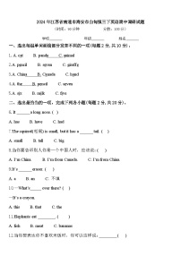 2024年江苏省南通市海安市白甸镇三下英语期中调研试题含答案