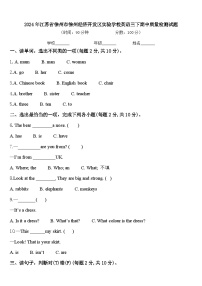 2024年江苏省徐州市徐州经济开发区实验学校英语三下期中质量检测试题含答案