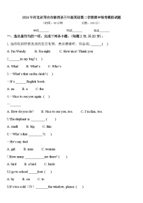 2024年河北省邢台市临西县三年级英语第二学期期中统考模拟试题含答案